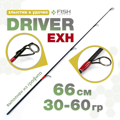 Хлыстик к удочке Driver EXH Красный (66см, 30-60гр)