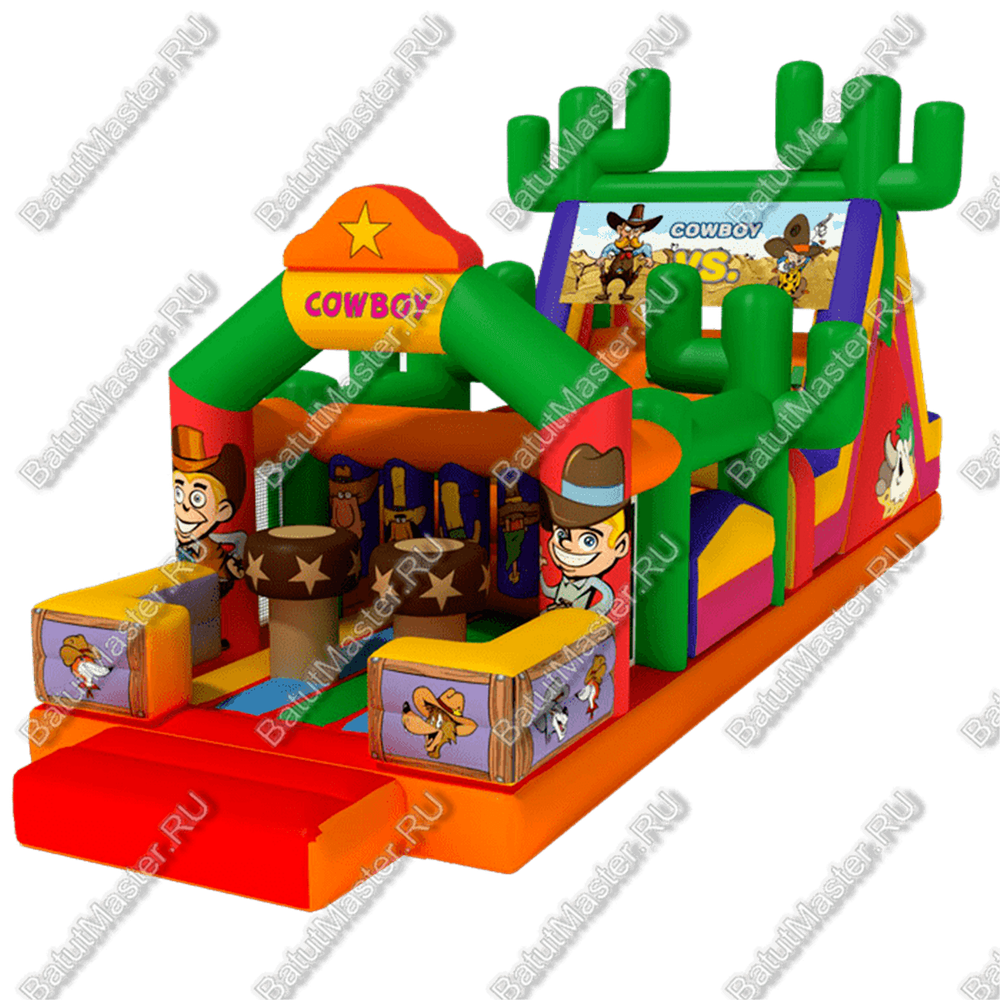 Коммерческая надувная полоса препятствий "Ковбой"