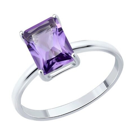 Кольцо из серебра с аметистами
