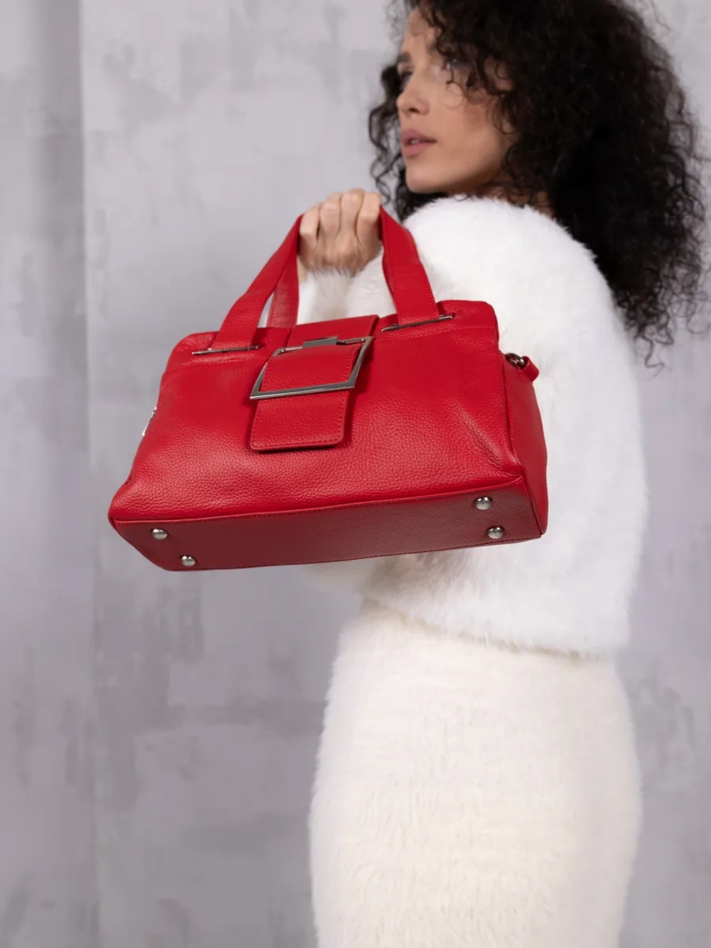 Сумка через плечо натуральная кожа