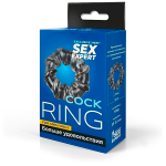 Дымчатое рельефное эрекционное кольцо 3,5см Bior Toys Sex Expert SEM-55283