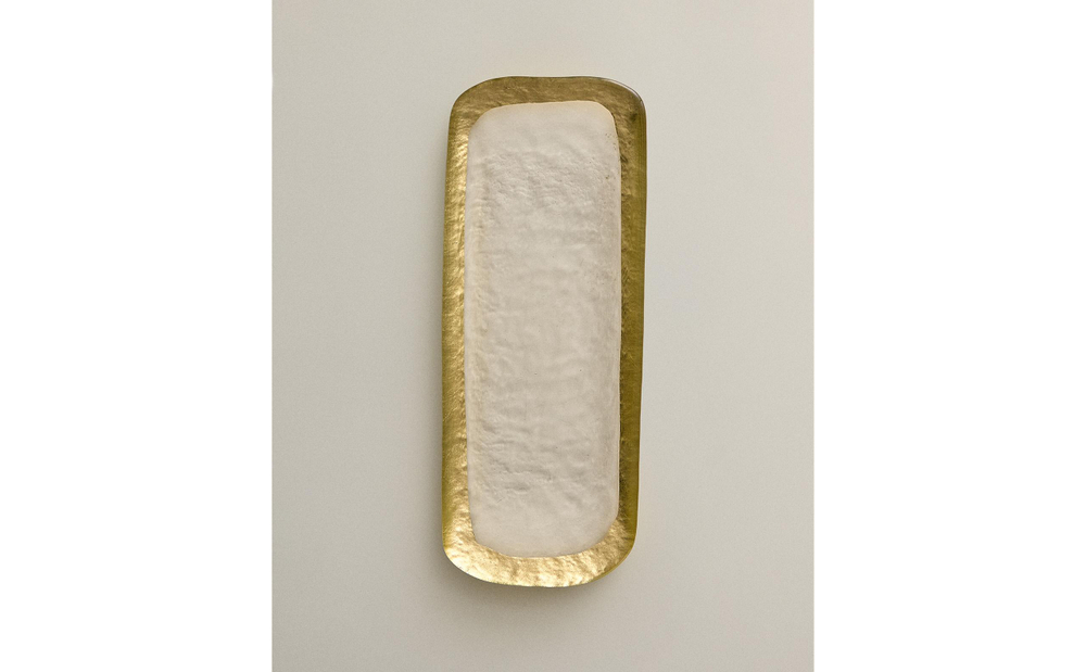 Zara Home блюдо сервировочное из стекла, цвет золотой, 31 см