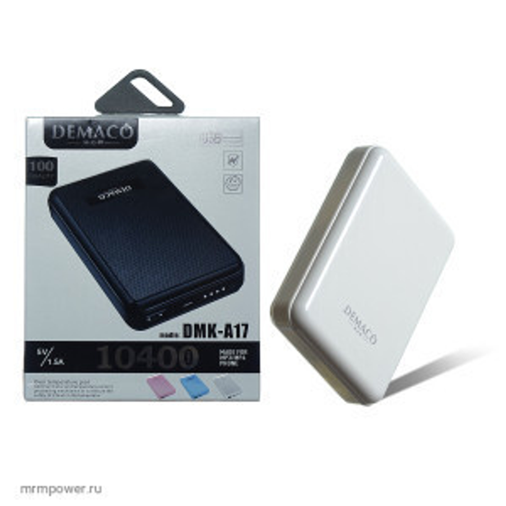 Power Bank 10400mAh, Demaco DMK-A17, черный