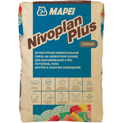 MAPEI Безусадочная штукатурная смесь NIVOPLAN PLUS / НИВОПЛАН, мешок 25 кг