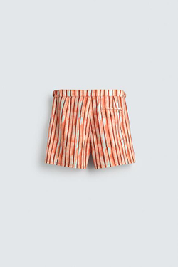 ZARA ПОЛОСАТЫЕ ПЛАВКИ, ОРАНЖЕВЫЙ