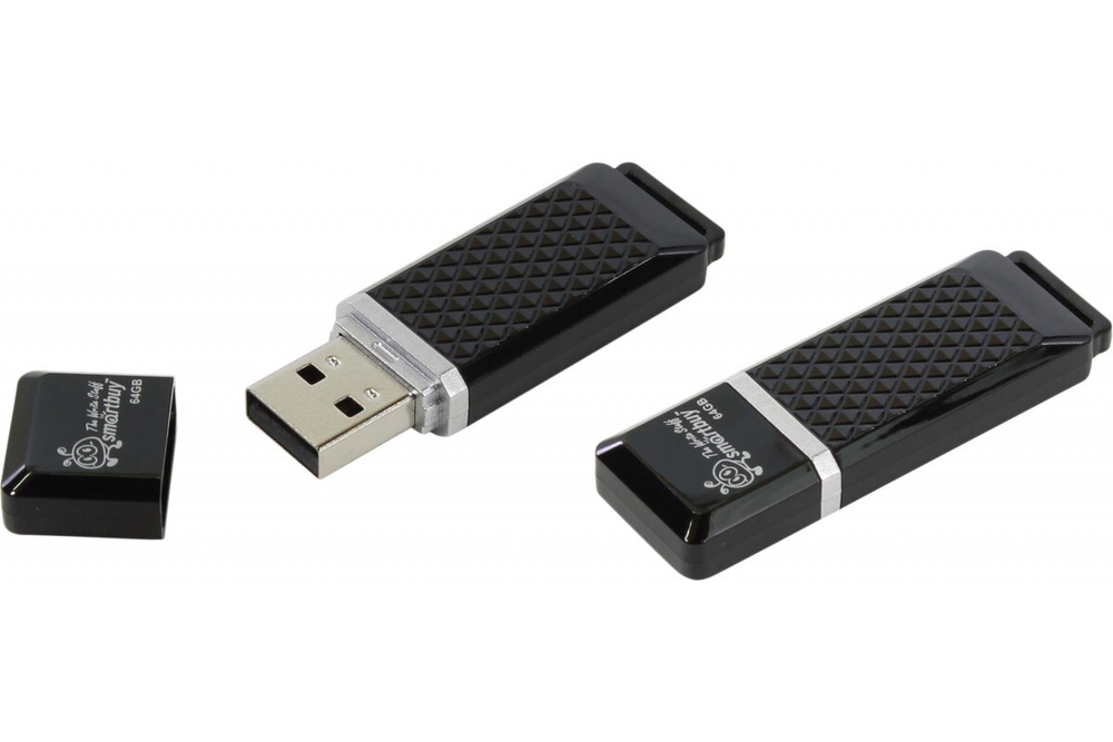 Флеш-накопитель Smartbuy Quartz USB 2.0 64GB, черный