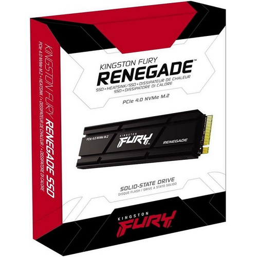 Жесткий диск SSD M.2 4Tb Kingston FURY Renegade, 7300/7000MBs, 1000000 IOPS, TLC 3D NAND, PCI-E4.0x4 (SFYRDK/4000G)