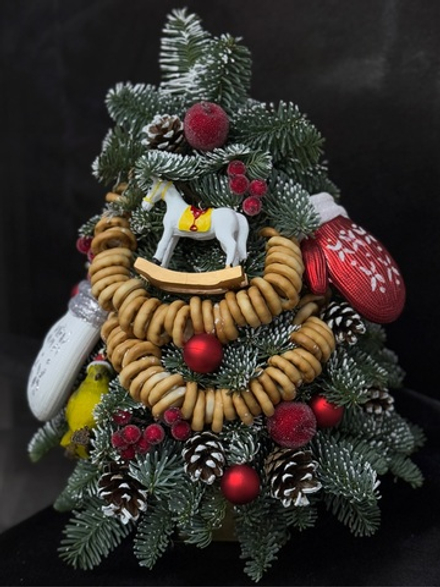 Новогодняя композиция «Елочка в русском стиле», 40-50 см