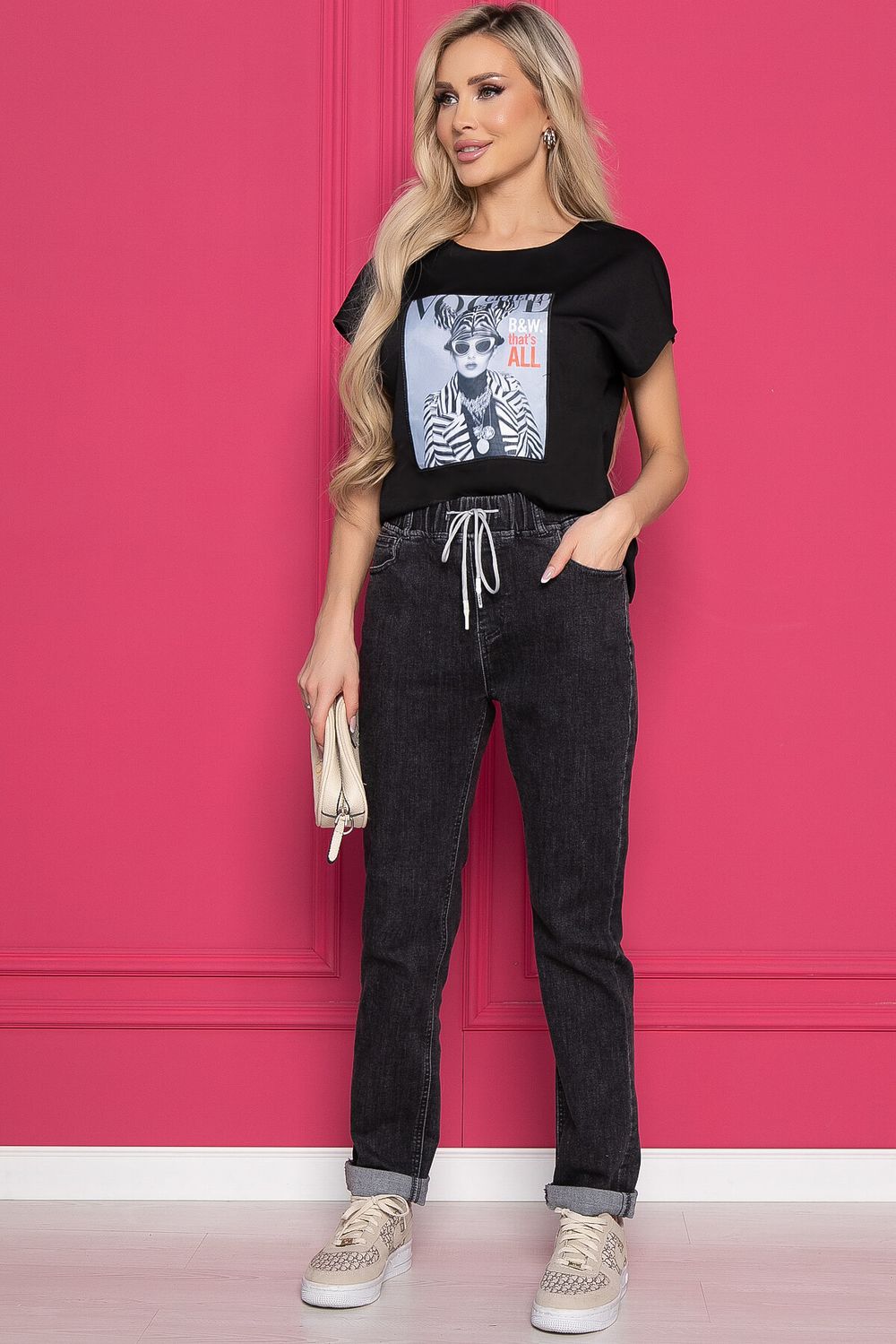 Джинсы "Вечерняя прогулка" (графит) Б8544 LT Collection