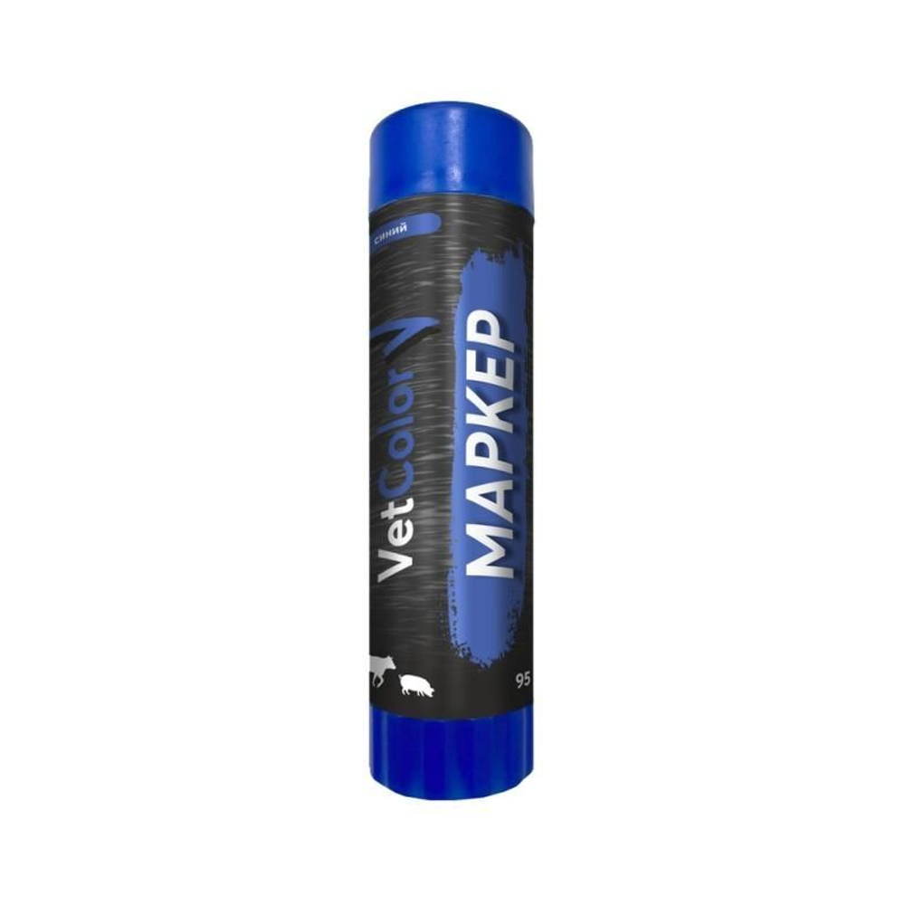 Карандаш-маркер VetColor, цвет синий, 95 г