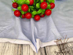 Кулирка с лайкрой ГОЛУБАЯ реагирует на тепло