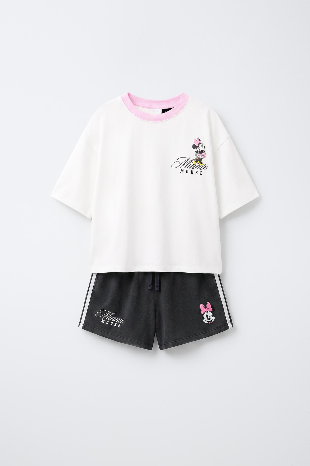 ZARA КОМПЛЕКТ ИЗ ФУТБОЛКИ И БЕРМУД С МИННИ МАУС © DISNEY, ЧЕРНЫЙ