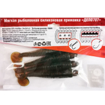 Рыболовные, силиконовые приманки виброхвост RuBaits Bomb Ribster. Набор для рыбалки на щуку судака окуня форель. На спиннинг джиг микроджиг.