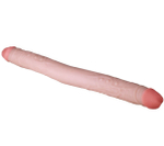 Двусторонний фаллоимитатор из неоскин - 49,5 см. (Цвет: телесный)