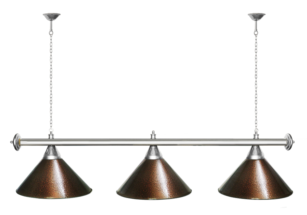 Лампа STARTBILLIARDS 3 пл. (плафоны зеленые,штанга зеленая,фурнитура золото)