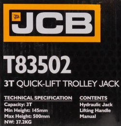 Домкрат подкатной гидравлический 3т JCB JCB-T83502