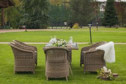 "Эспрессо" обеденная группа плетеная, цвет соломенный