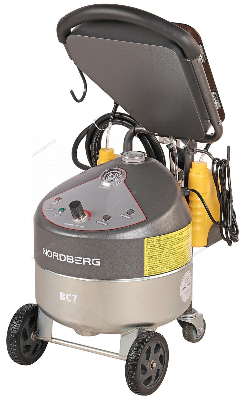 Установка для прокачки тормозной системы, 18 л NORDBERG BC7