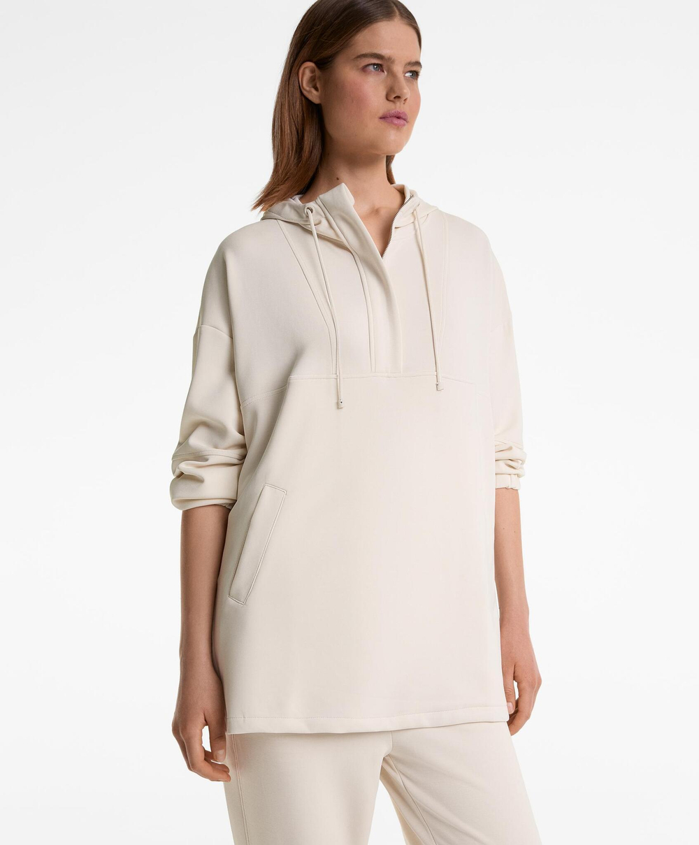 Oysho Толстовка оверсайз с модалом, бежевый