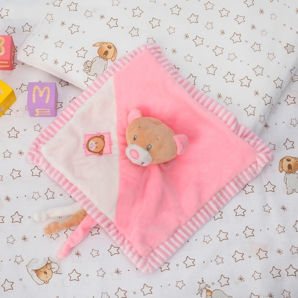 3285460 Игрушка для новорождённых «Медвежонок», розовый носик