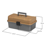 Ящик рыболовный для хранения снастей двухполочный синий