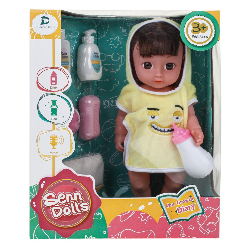 Пупс функциональный с аксесс., коробка SNB1570