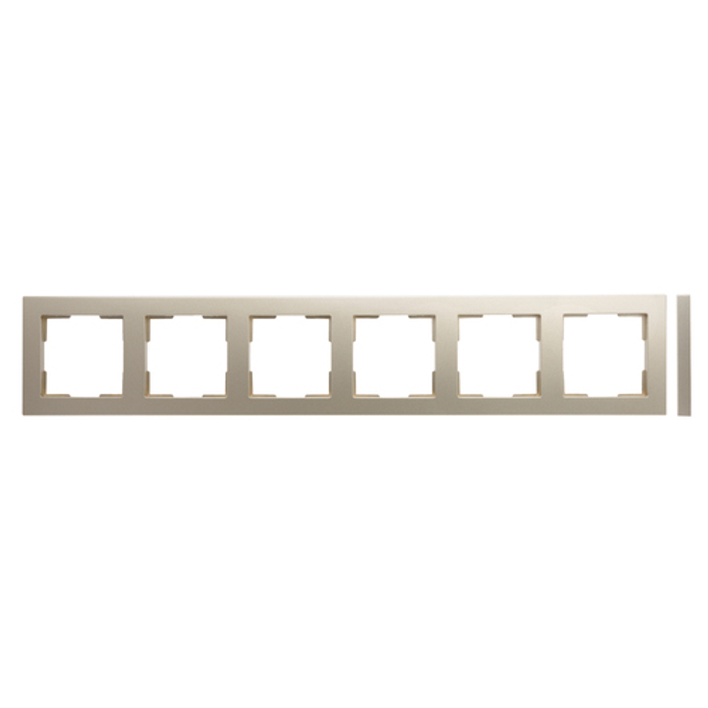 Рамка 6 постовая Slim LIREGUS EPSILON K14-145-06.E/Ch шампань