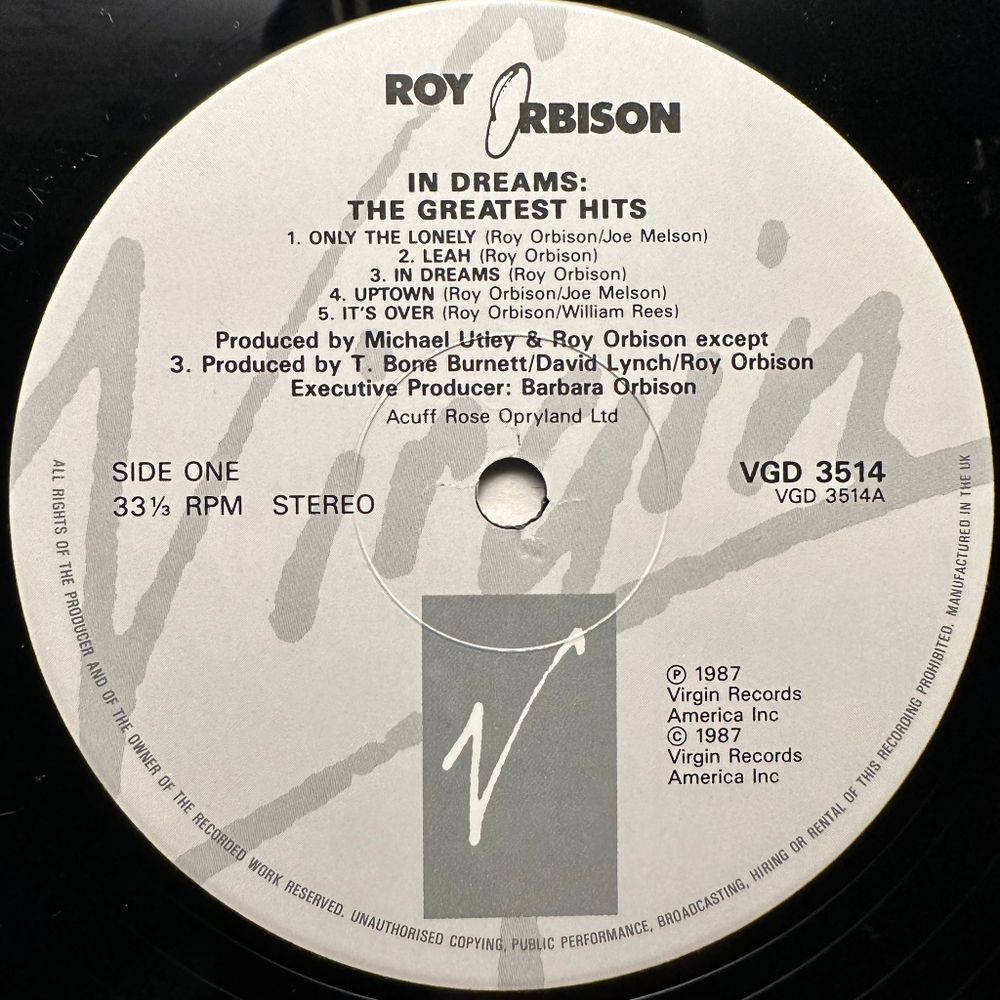 Roy Orbison - In Dreams: The Greatest Hits 2LP (Англия 1987г.)