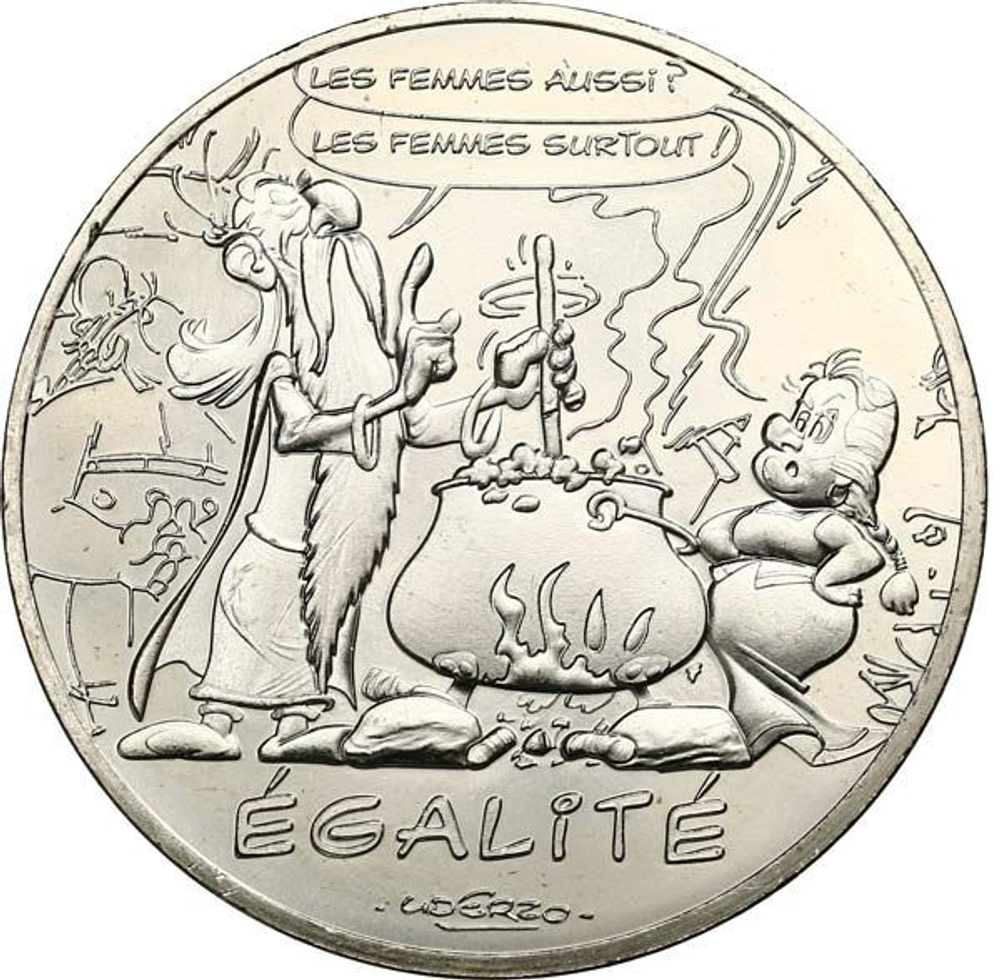 France 10 Euro 2015 – Astérix and the Values of the Republic: Égalité Potion Femme. Silver Coin from the "Astérix and the Values of the Republic" Series