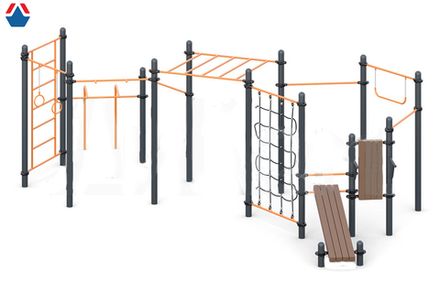 Три разноуровневых турника, турник хватом "молоток", шведская стенка, рукоход, брусья для отжиманий,