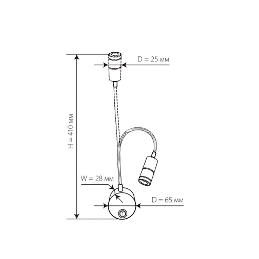 ULT-F21-3W-4000K IP20 BLACK Светильник светодиодный настенный гибкий для интерьерного освещения. 85-265В. Белый свет 4000К. Черный. TM Uniel
