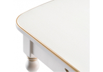 Стол деревянный Woodville Бевье молочный, золото