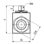 Кран 2-х ходовой шаровый BSP 3/4 DN 20 P=420 GE2