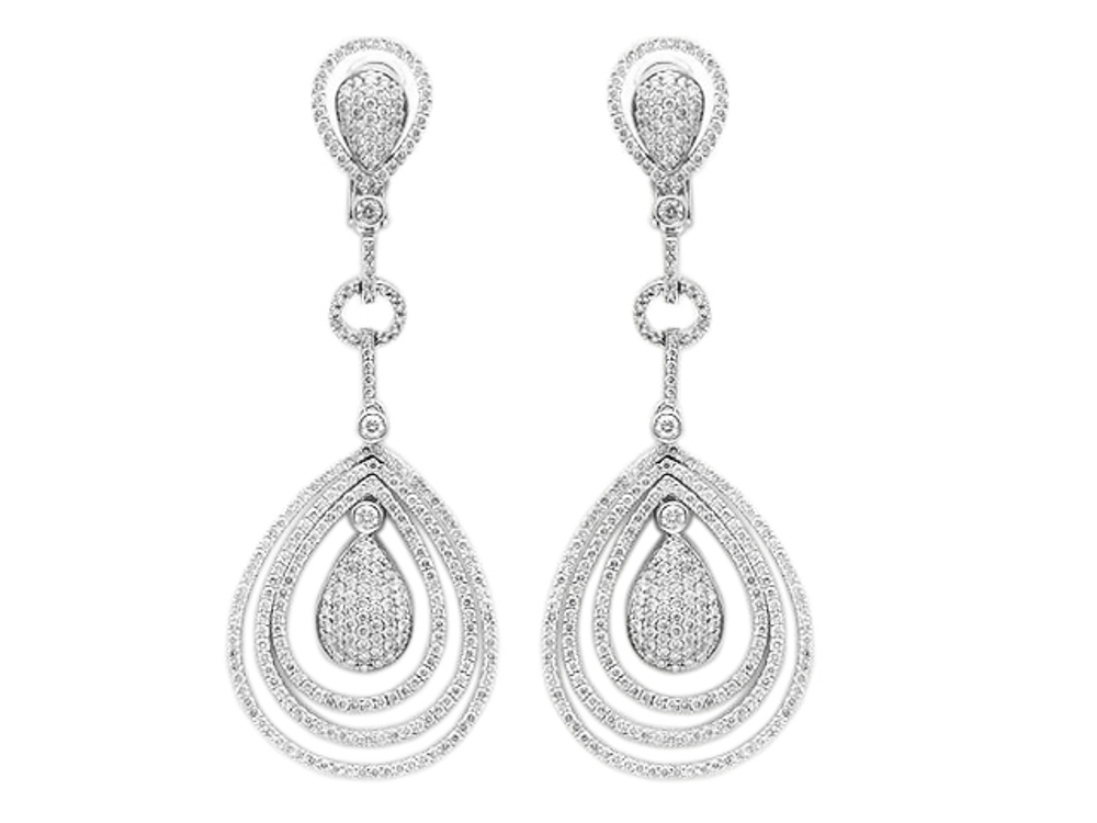 Серьги с бриллиантами  из белого золота JA-S-1С674799