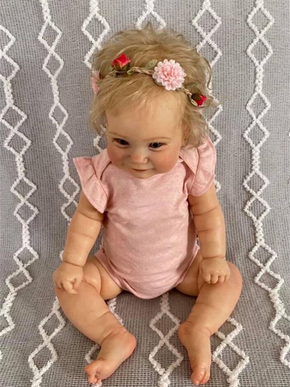 Кукла Реборн мягконабивная 60см в пакете (FA-004B)