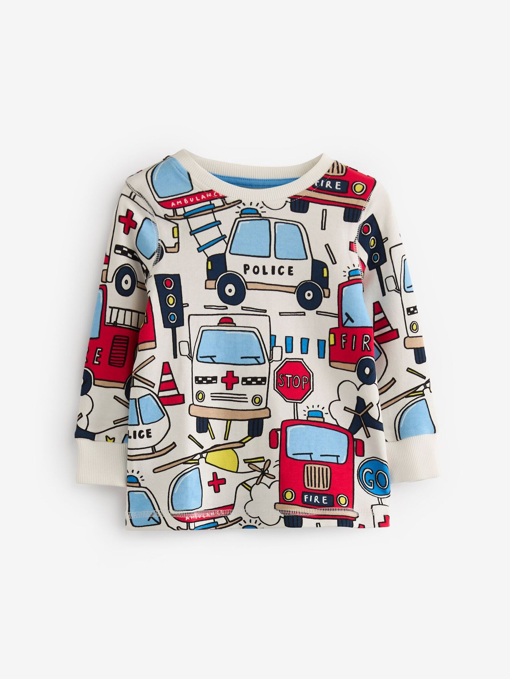 Пижама для мальчика Next 552-193, 3 шт., Красный, Синий, Молочный