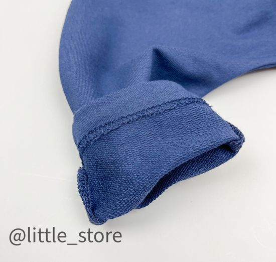 Брюки из футера "Папа-мой герой" темно-синие