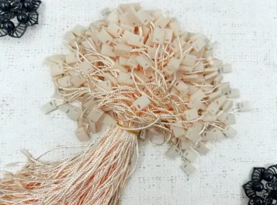 Микропломба, биркодержатели пломба пластик, р. 18 см, персиковый