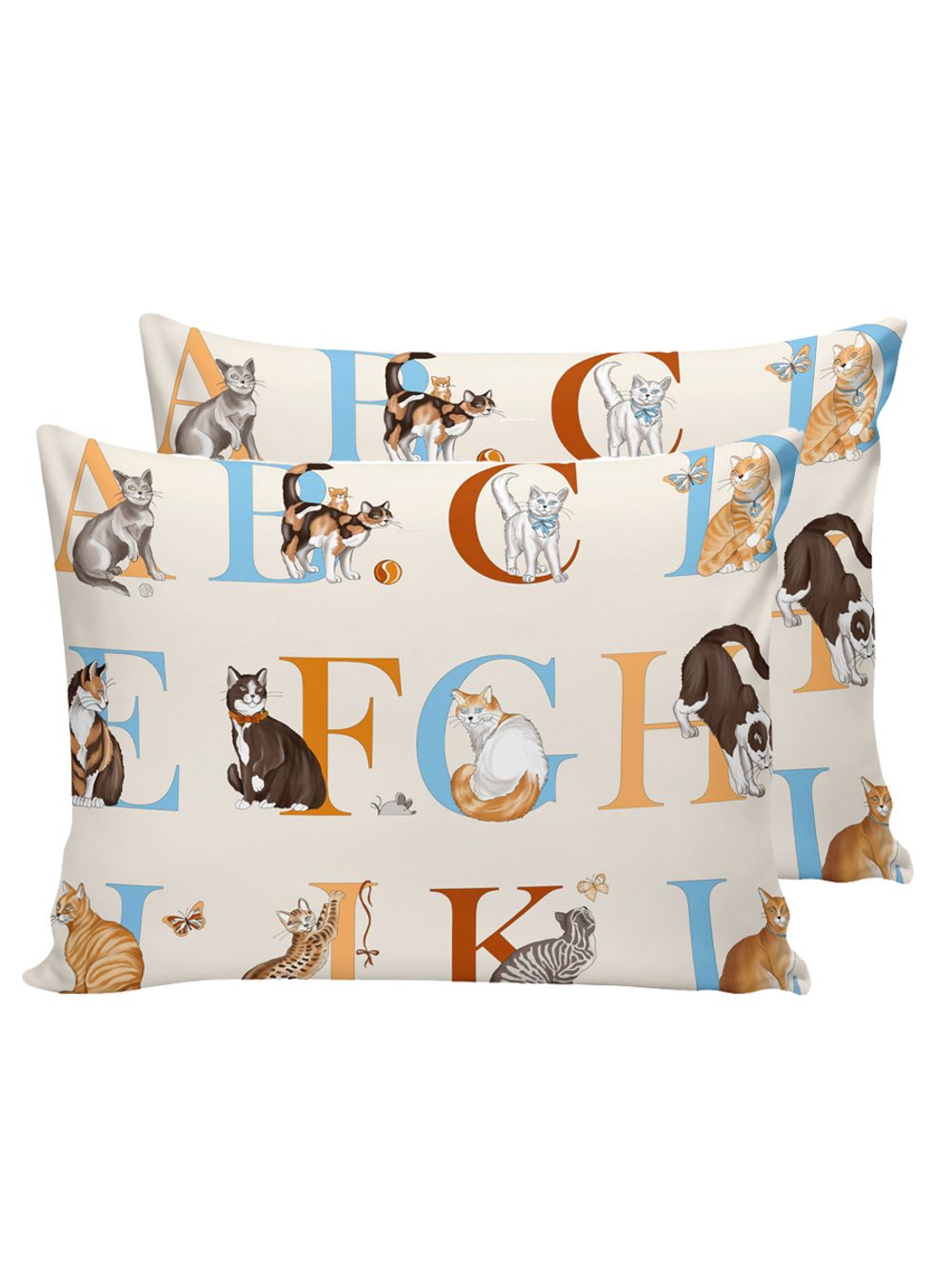 Наволочка комплект 2шт Сказка "Алфавит" 50х70 см, перкаль