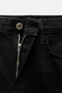 ZARA ДЖИНСЫ SLIM С ВЫСОКОЙ ПОСАДКОЙ — ZW COLLECTION, ЧЕРНЫЙ