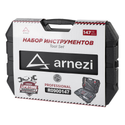 Набор инструментов 147 пр. 1/4"DR, 1/2"DR, 3/8"DR ARNEZI R0900147
