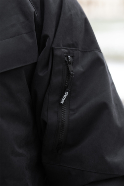 Black windbreaker