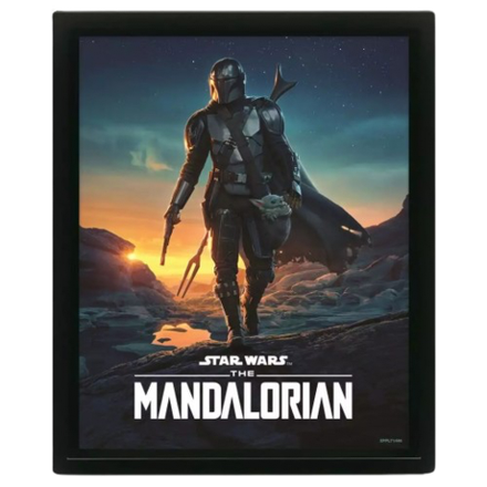 Постер 3D Star Wars The Mandalorian Nightfall