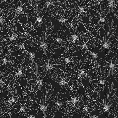 Винтажный цветочный узор. Цветущие анемоны. Ботанические элементы.