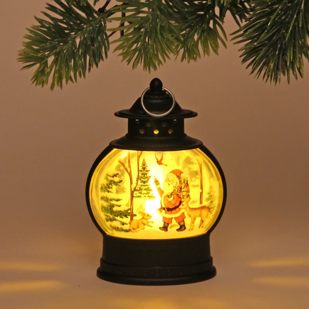 Сувенир с подсветкой «Лампа - Дедушка Мороз» 7*4*13 см, Чёрный