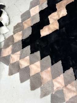 Покрывало меховое ковер из шкуры овчины