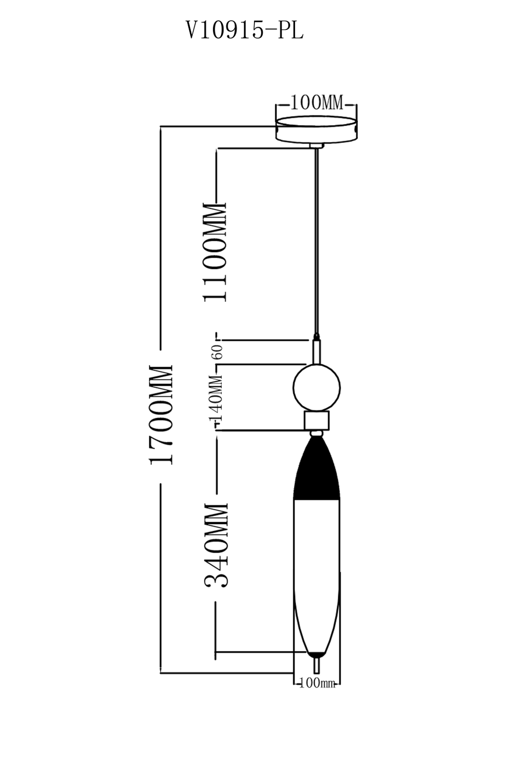 Светильник подвесной светодиодный Moderli V10915-PL Candle