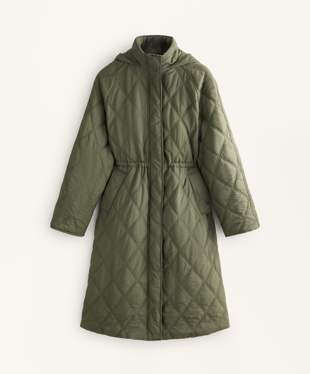 Oysho Водоотталкивающая стеганая куртка FELLEX® AEROGEL, хаки