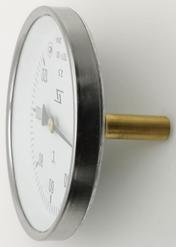 Термометр биметаллический ТБП-100 (0+120), 46мм, 2.5 , G1/2, осевой, показывающий