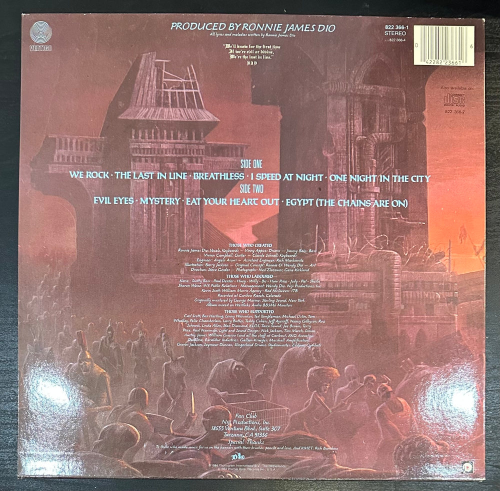 Dio - The Last In Line (Европа 1984г.)